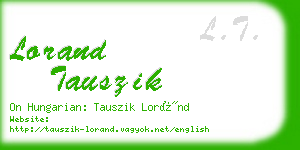 lorand tauszik business card